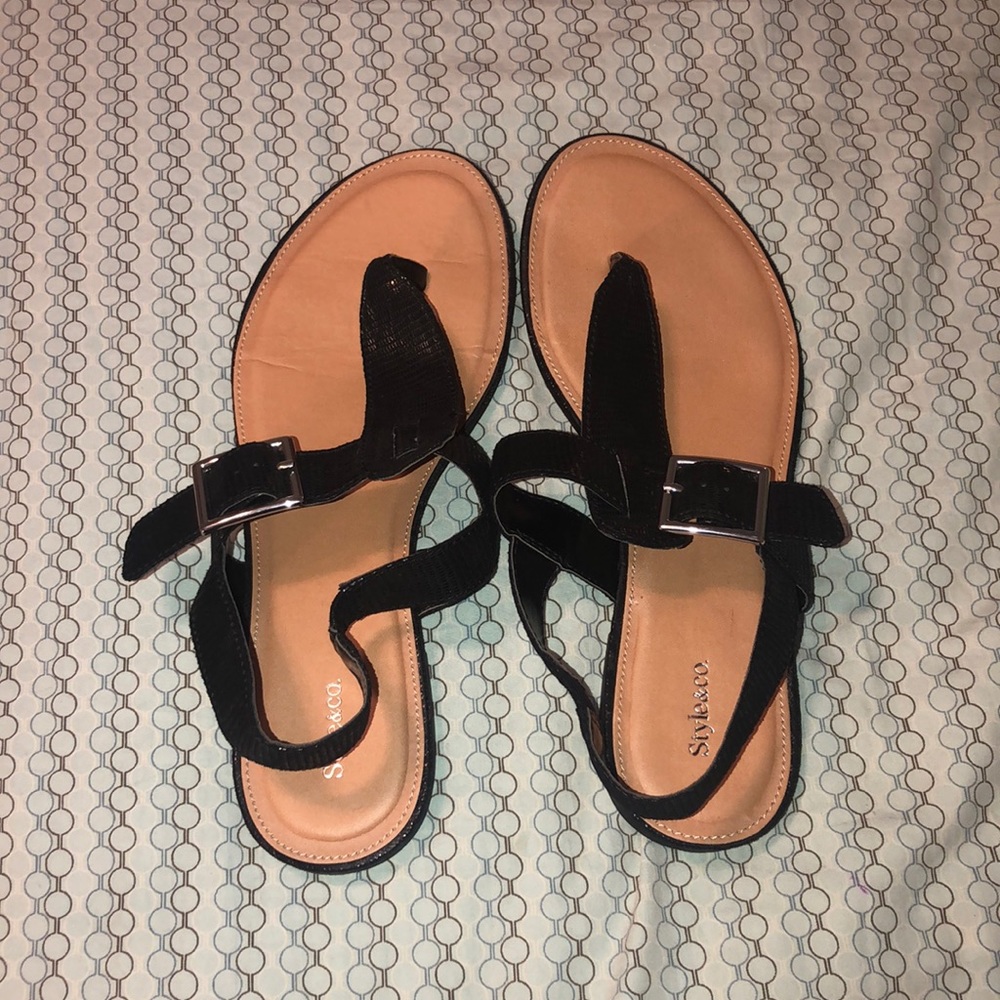 Style & Co. Black Sandals🍋‍🟩